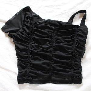 Black Dolls Kill ruffle going out top